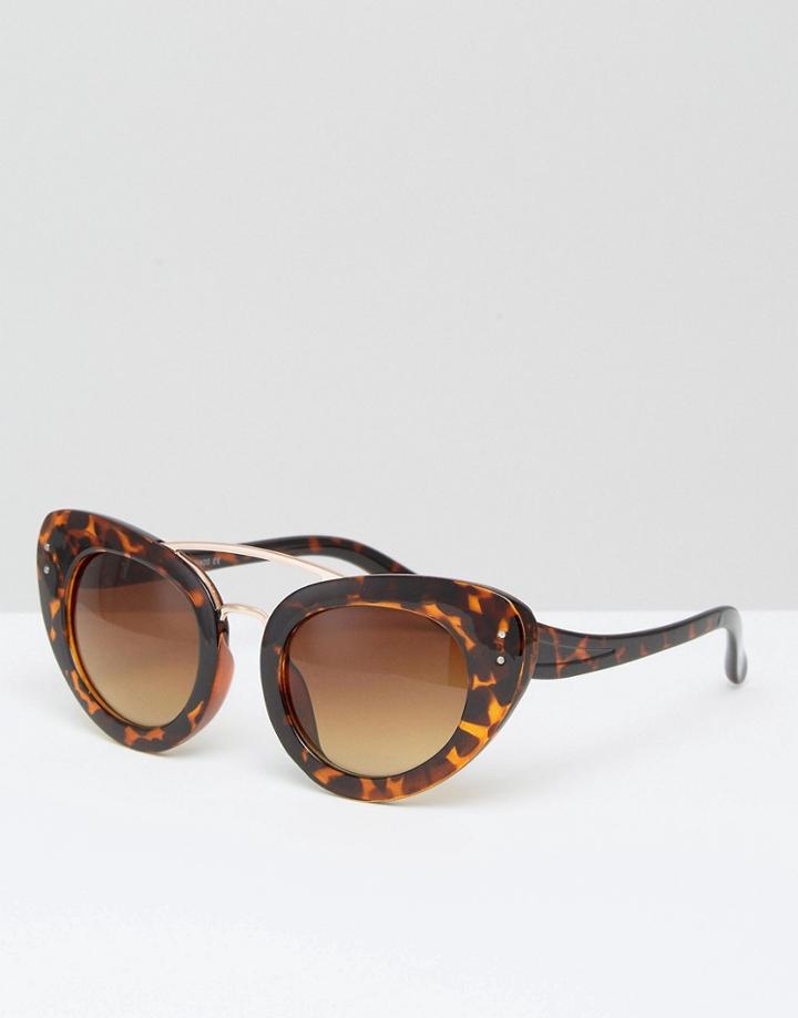 7x Cat Eye Sunglasses - Brown