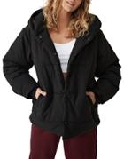 Cotton: On Padded Coat In Black