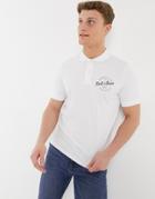 Jack & Jones Originals Round Logo Polo Top In White