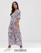 Y.a.s Paisley Print Tiered Maxi Dress-multi