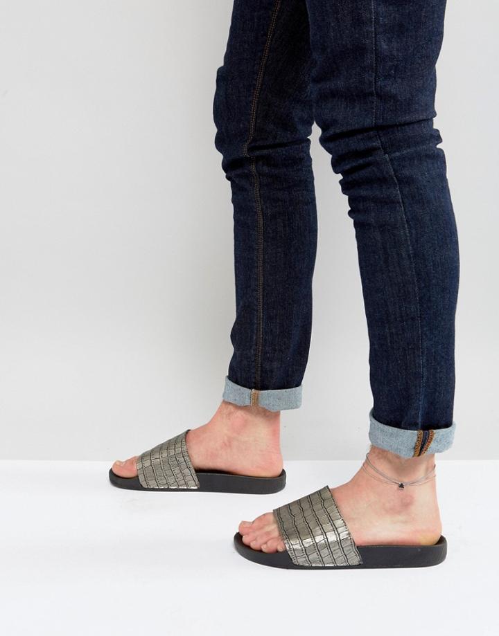 Designb Chain & Cord Anklet In Gray Exclusive To Asos - Gray