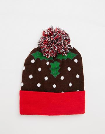 7x Pudding Bobble Hat - Brown