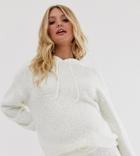 Asos Design Maternity Borg Knit Two-piece Hoody
