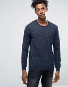 Minimum Davin Melange Knit Sweater - Navy
