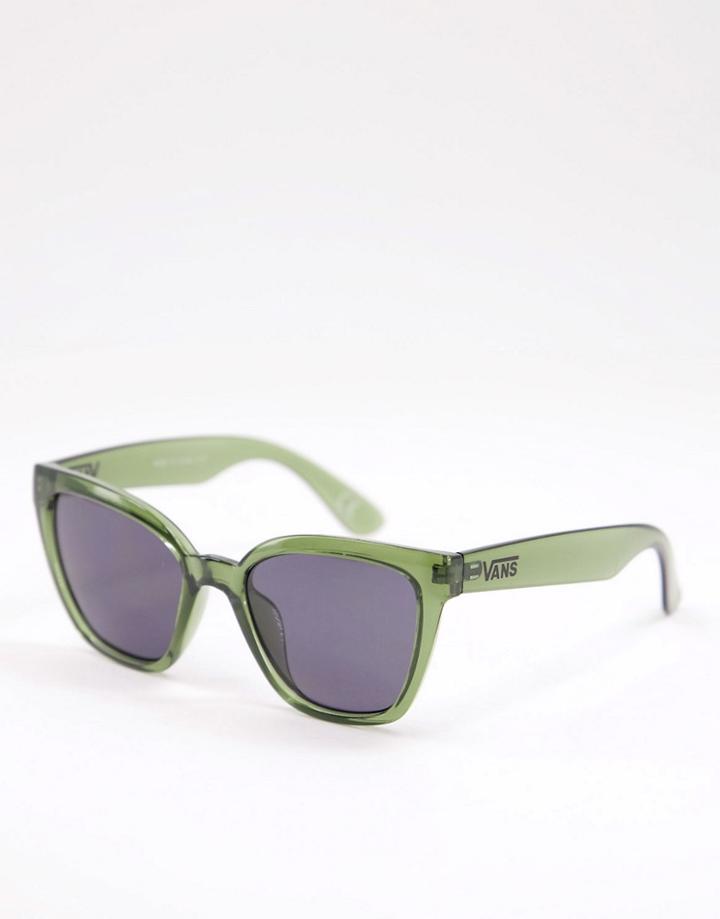 Vans Hip Cat Sunglasses In Green Thyme
