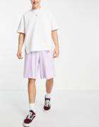 Asos Design A Line Crepe Smart Shorts In Bright Lilac-purple
