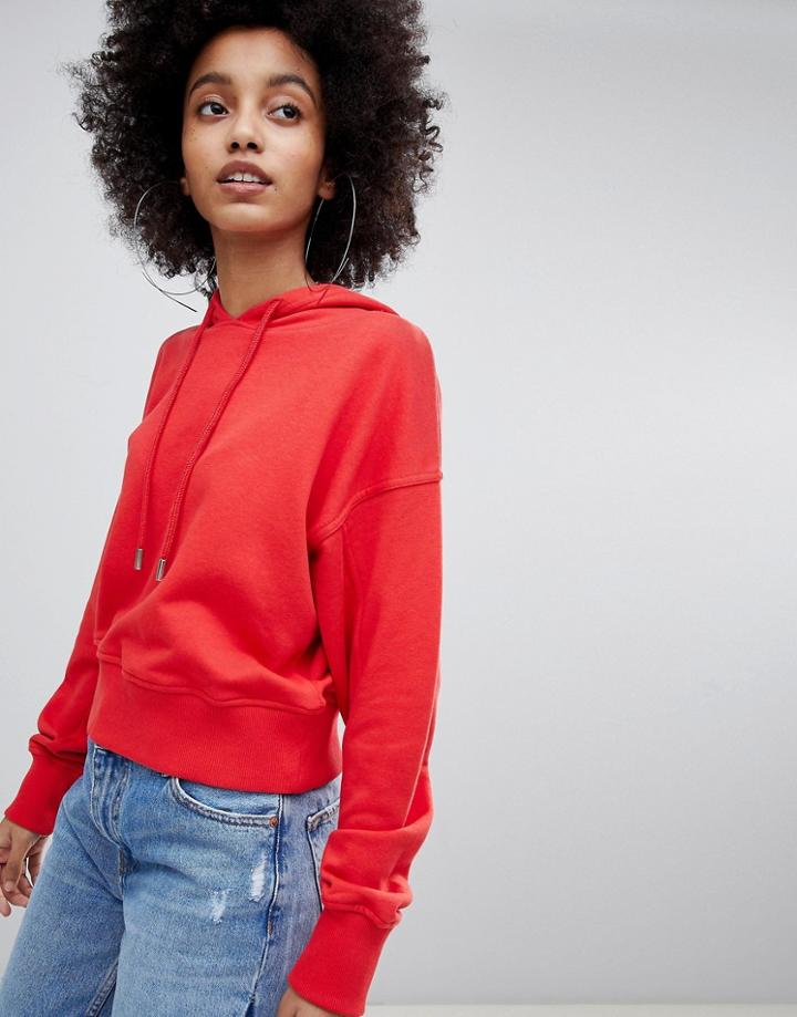 Bershka Hoodie - Red