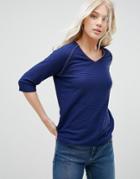 B.young V Neck Shell Top - Blue
