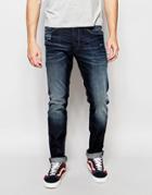 Jack & Jones Wahed Jeans In Slim Fit - Dark Blue