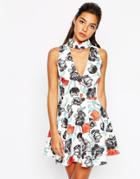 C/meo Collective Begin Again Dress In Red Peony - Red Peony