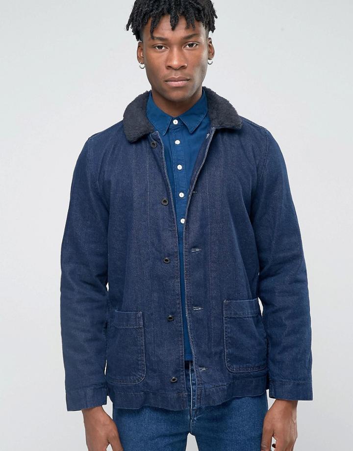 Bethnals Tommy Fleece Lined Jacket - Navy