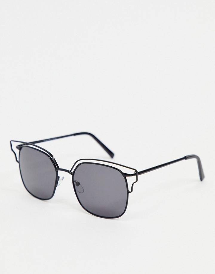 Aj Morgan Sunglasses With Wire Frame In Black