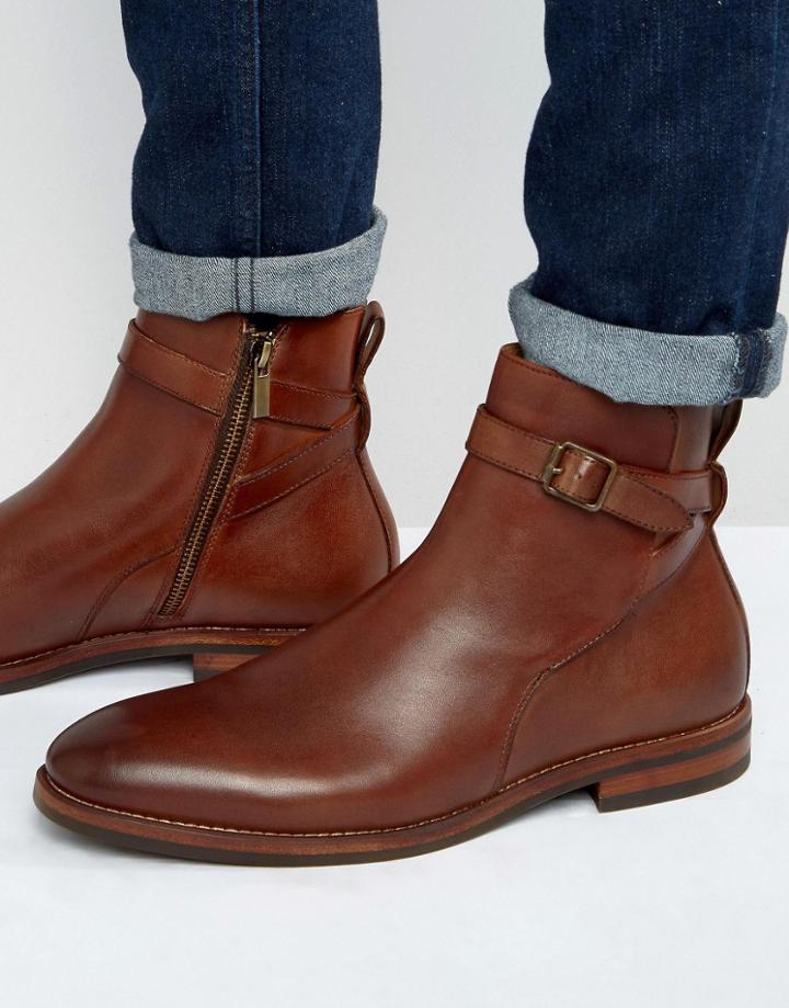 Aldo Tabari Leather Jodphur Boots - Tan