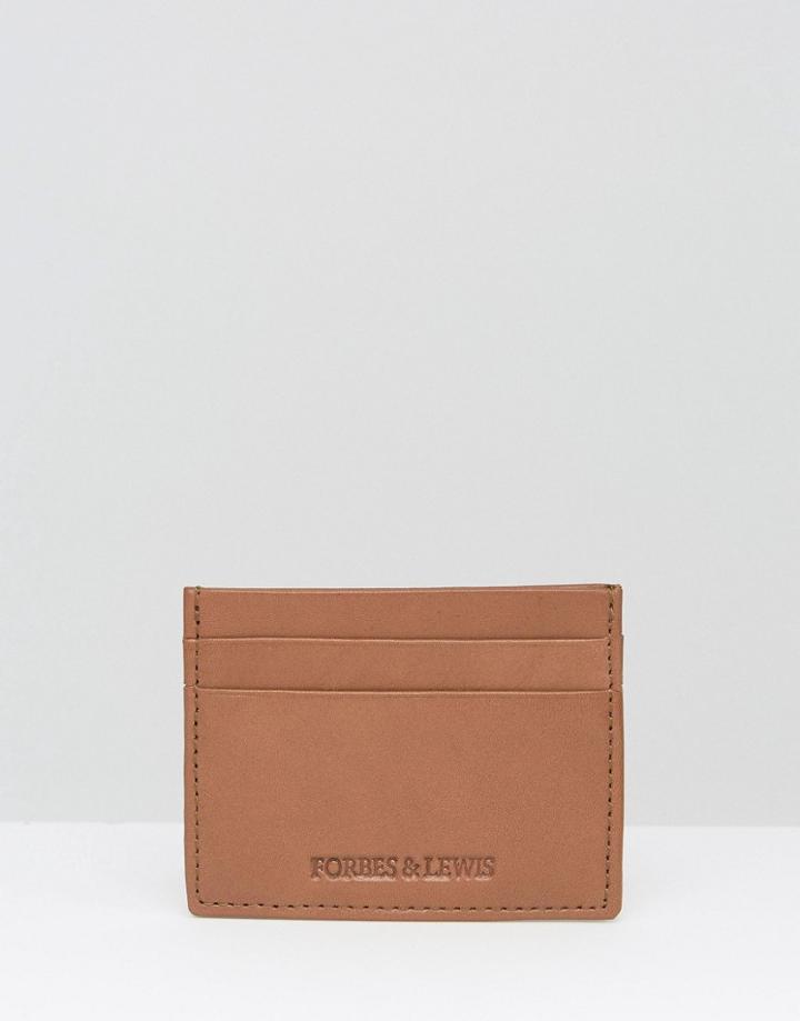 Forbes & Lewis Leather Card Holder In Tan - Tan
