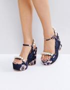 Kg By Kurt Geiger Hettie Platform Sandals - Blue