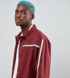 Sacred Hawk Utility Jacket With Stripe - Red