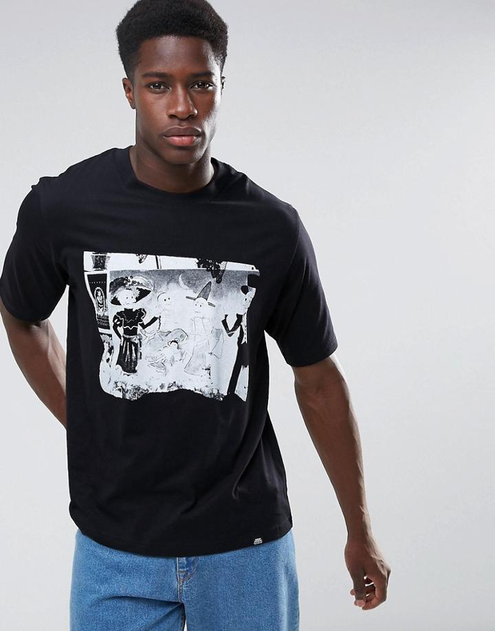 Cheap Monday Boxer T-shirt Skull Party - Black