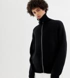 Noak Chunky Knitted Bomber In Black - Black