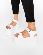 Yru Orion Flatform Strap Sandals - White