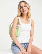New Look Shirred Tank Top In White
