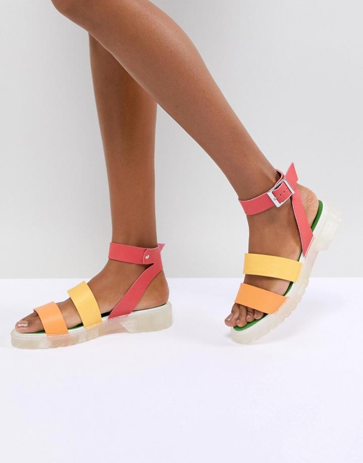 Asos Design Fuma Chunky Gladiator Sandals - Multi