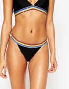 Jaded London Rainbow Elastic Bikini Bottom - Black
