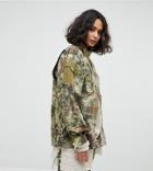 Reclaimed Vintage Revived Military Jacket In Python Camo - Green