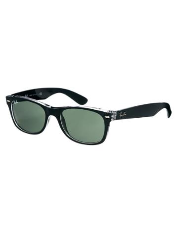 Ray-ban Black And Clear New Wayfarer Sunglasses
