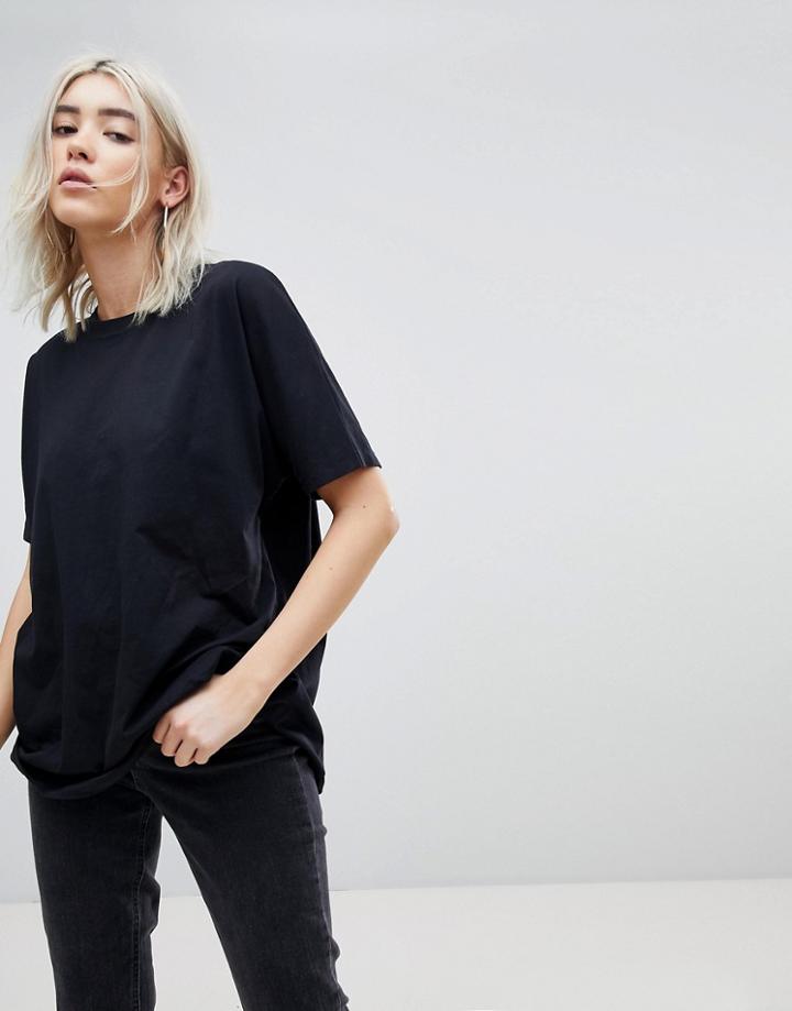 Asos Super Oversized T-shirt With Kimono Sleeve - Black
