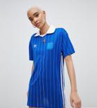 Adidas Originals Fashion League Soccer Style Dress In Blue - Blue