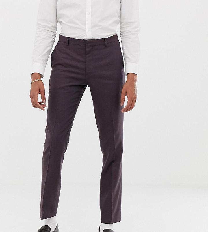 Heart & Dagger Slim Suit Pants In Brown