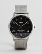 Timex Tw2r71500 Waterbury Classic Mesh Watch In Silver - Silver
