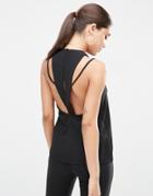 Asos Tank With Cut Out Detail - Black