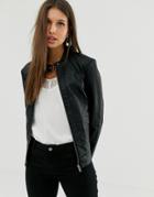 Jdy Faux Leather Jacket-black