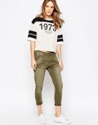 Pepe Jeans Topsy Army Pants With Tapered Leg - Green
