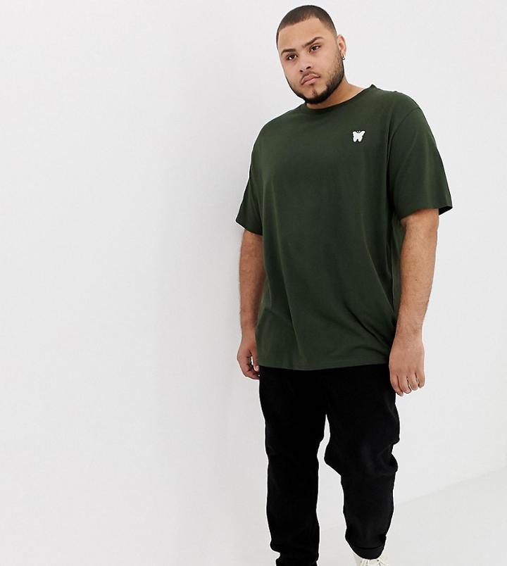 Good For Nothing T-shirt In Khaki With Chest Logo Exclusive To Asos - Green
