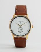 Paul Hewitt Signature Leather Watch In Brown 38mm - Brown