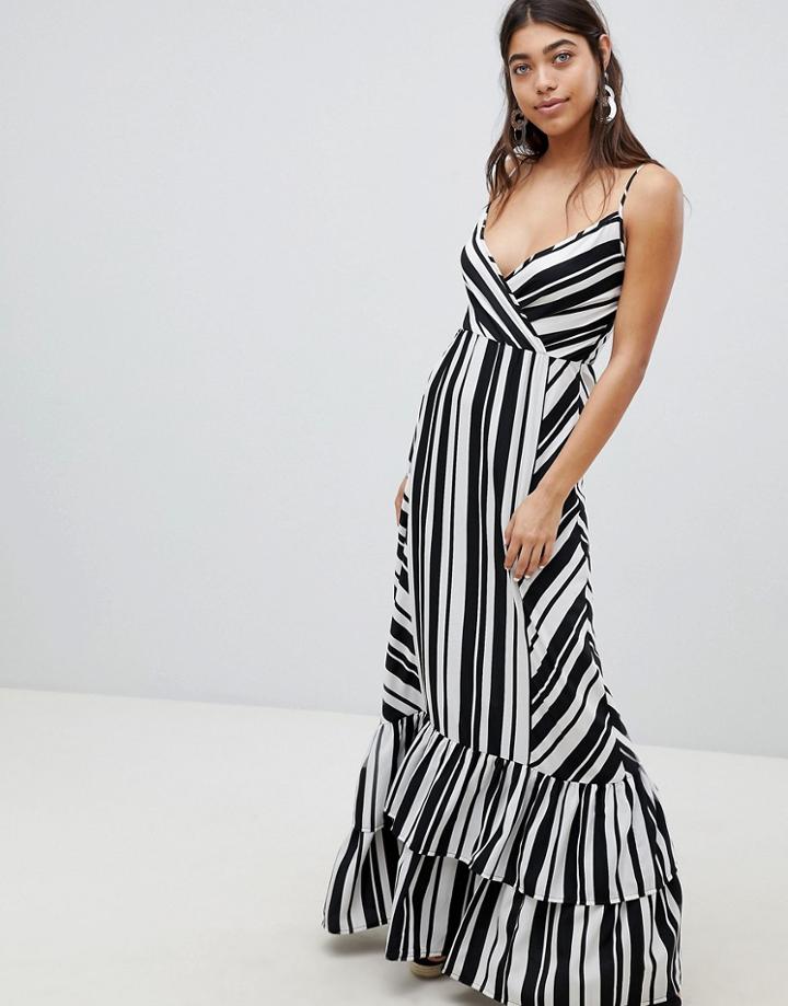 Boohoo Mixed Stripe Maxi Dress - Multi