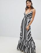 Boohoo Mixed Stripe Maxi Dress - Multi