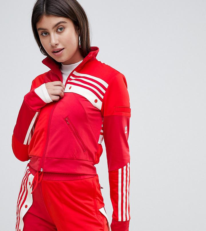 Adidas Originals X Danielle Cathari Deconstructed Track Top In Red - Red