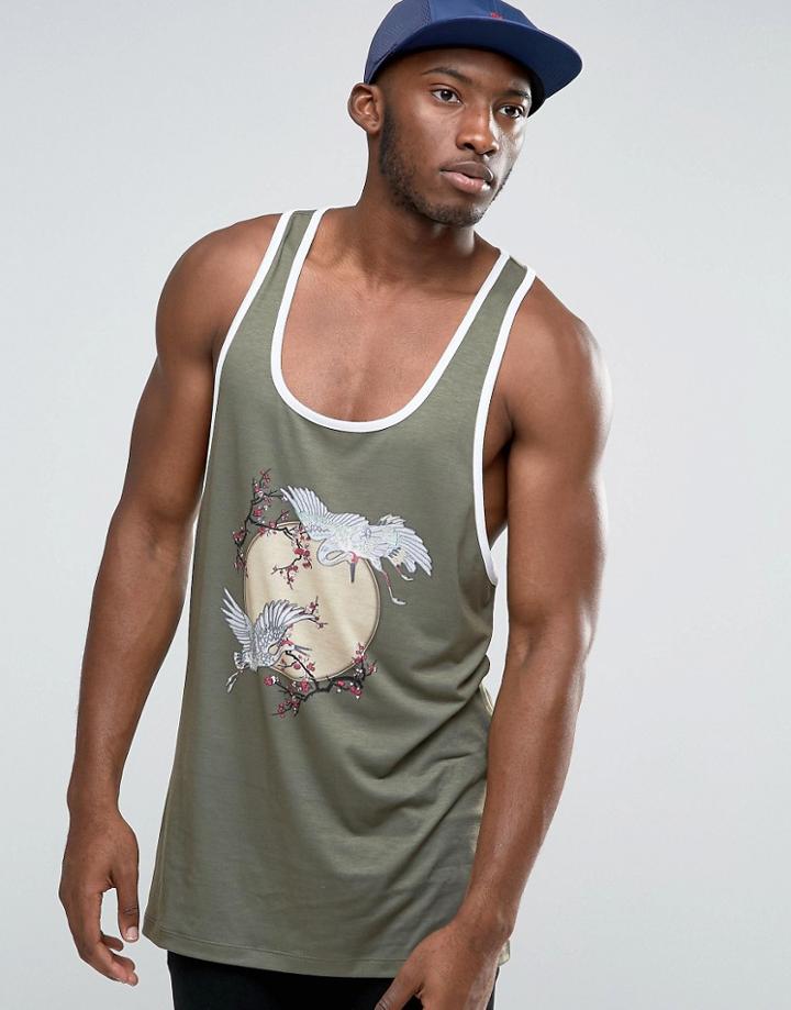 Jaded London Racer Back Tank - Green