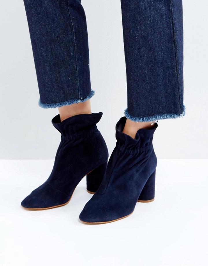 Kg By Kurt Geiger Suede Ankle Boots - Navy