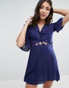 Raga Voodoo Cut Out Navy Dress - Navy