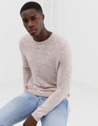 Only & Sons Knitted Sweater With Fleck Detail - Red