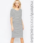 Bluebelle Maternity Striped Midi Dress - Multi