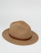 Brixton Fedora Hat Messer - Tan