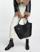 Na-kd Embossed Shopper Bag In Black