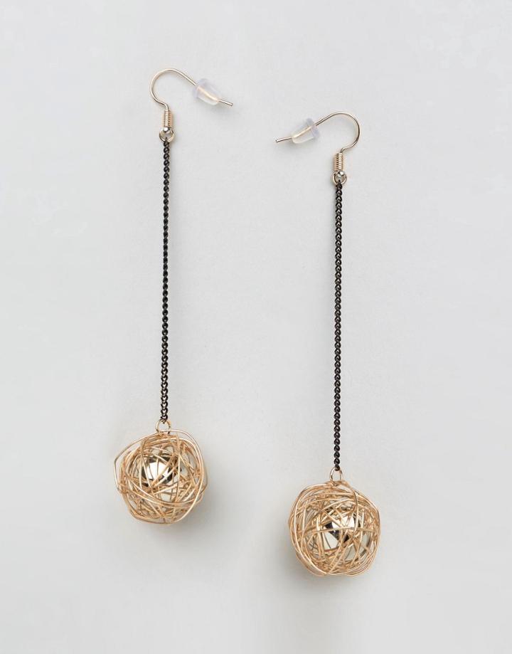 Ashiana Ball Drop Earrings - Gold
