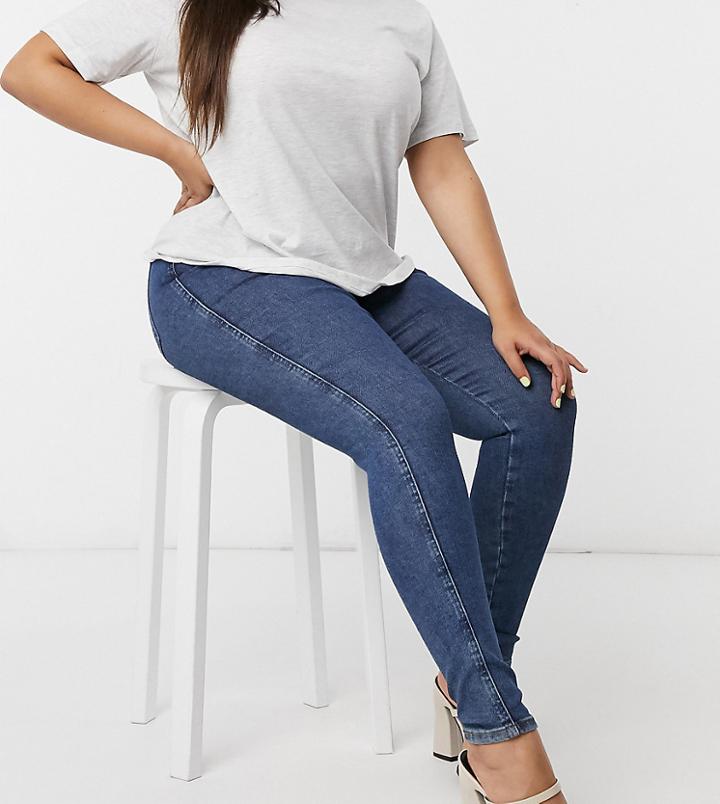 Dr Denim Plus Moxy Sky High Skinny Jeans In Blue