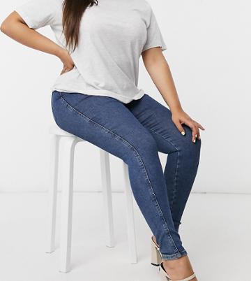 Dr Denim Plus Moxy Sky High Skinny Jeans In Blue